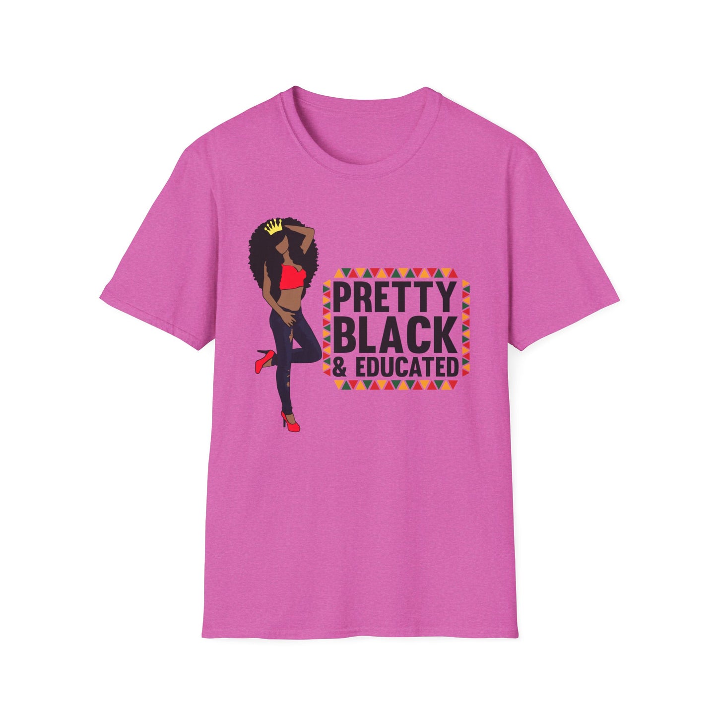 Pretty Black and Educated Black Queen Softstyle T-Shirt