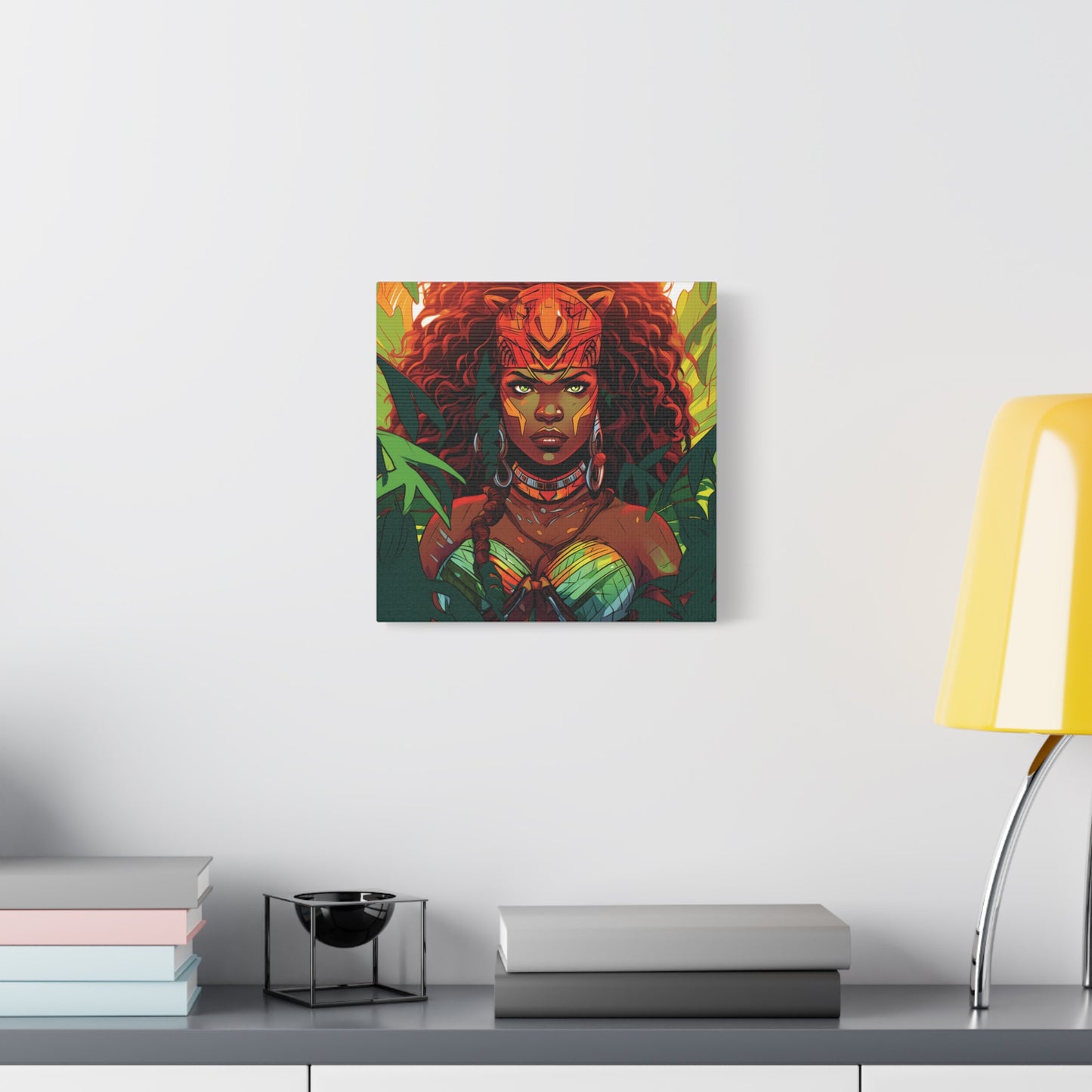 Vibrant Jungle Artwork Canvas, Wall Decor, Home Decoration, Gift for Art Lovers, Boho Aesthetic, Living Room Art