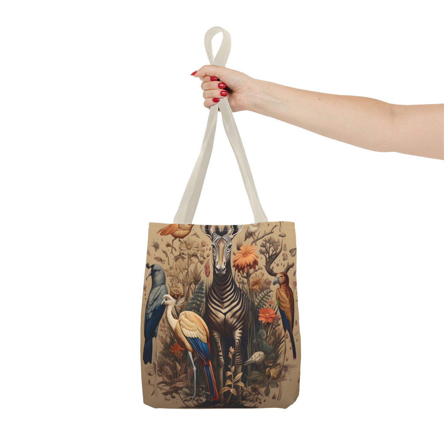 Wildlife Art Tote Bag, Eco-Friendly Shopper, Animal Print Handbag, Nature-Lover Gift, Colorful Summer Accessory