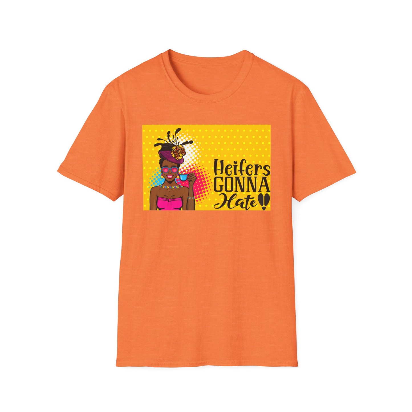 Mama's Heifers Gonna Hate Afro Unisex Softstyle T-Shirt