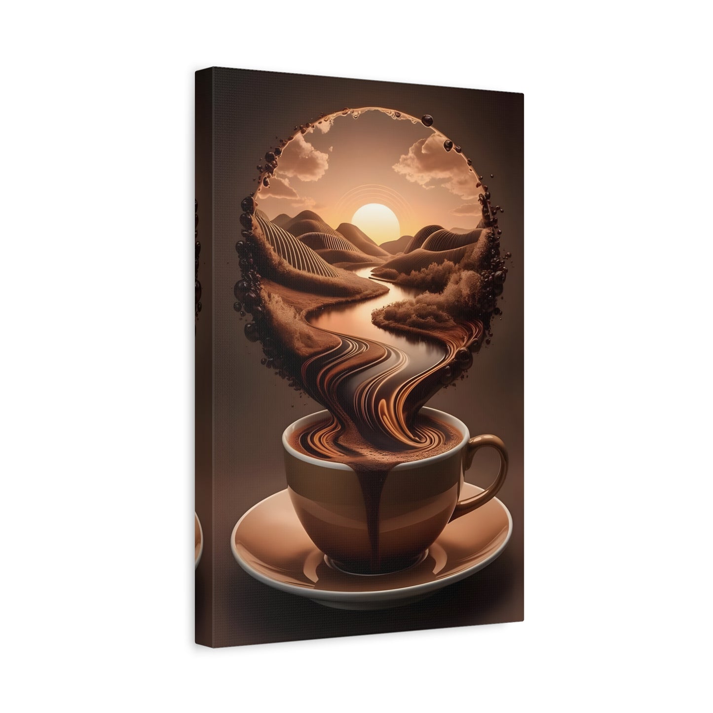 Coffee-Inspired Wall Art Print, Morning Mood, Kitchen Decor, Unique Gift for Coffee Lovers, Home Office Artwork, Modern Canvas Decor