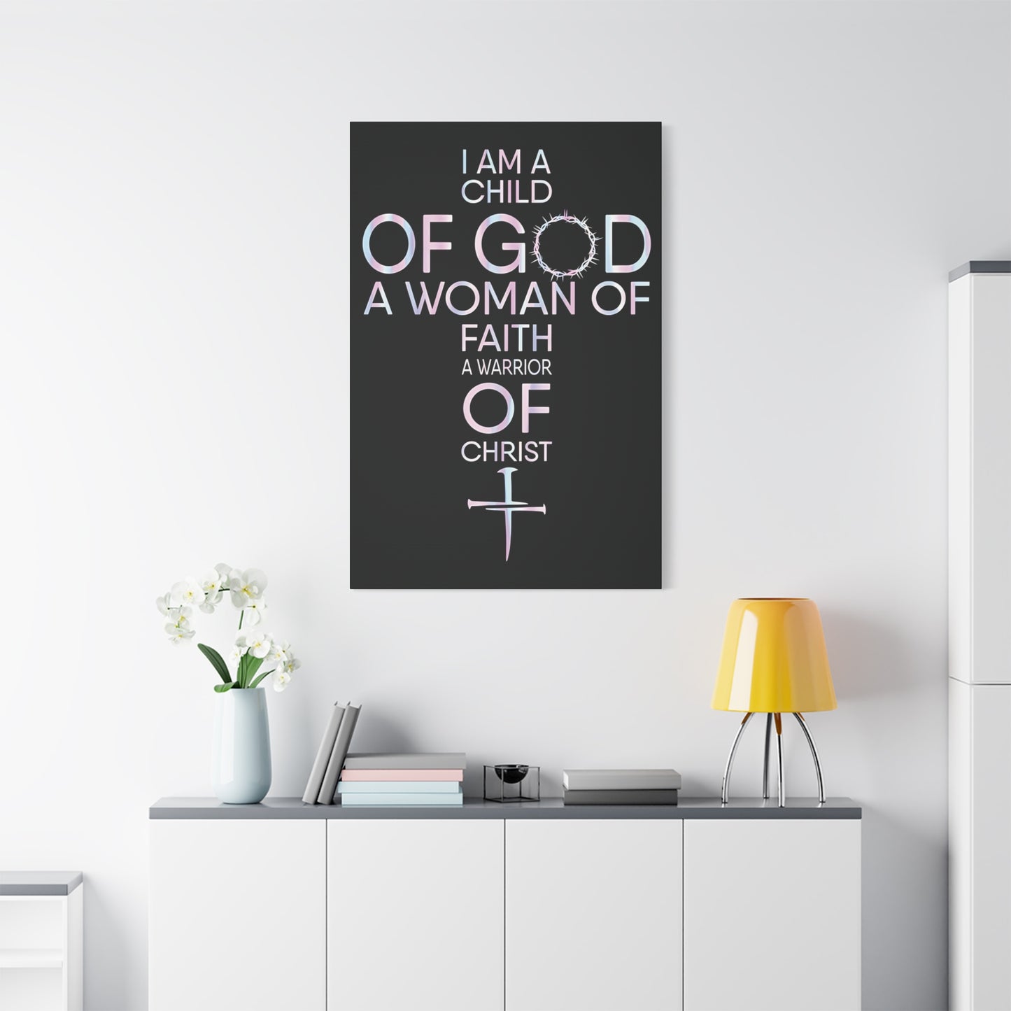 Child of God, Inspirational Wall Art Canvas Print, Christian Home Decor, Faith Journey Decor, Religious Gift, Church Wall Hanging, Motivational Artwork