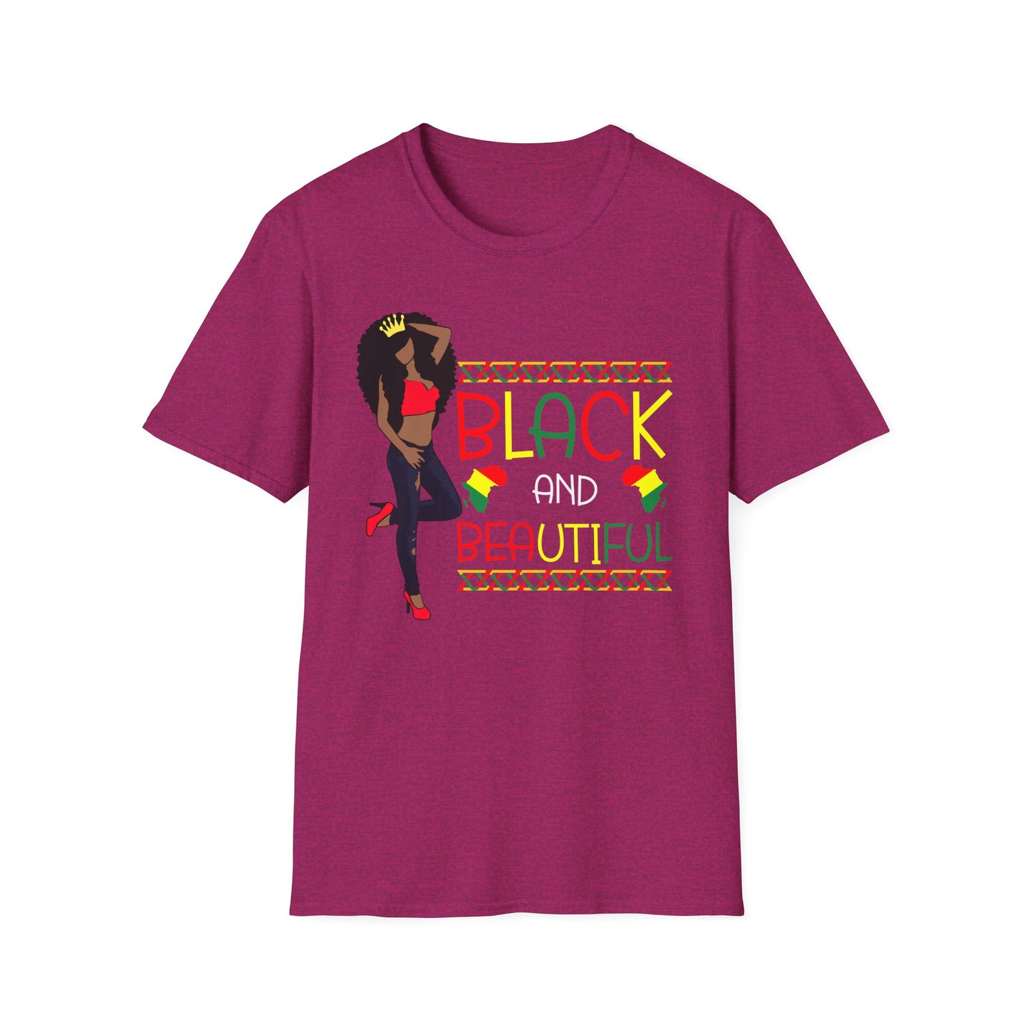 Black And Beautiful Queen Softstyle T-Shirt