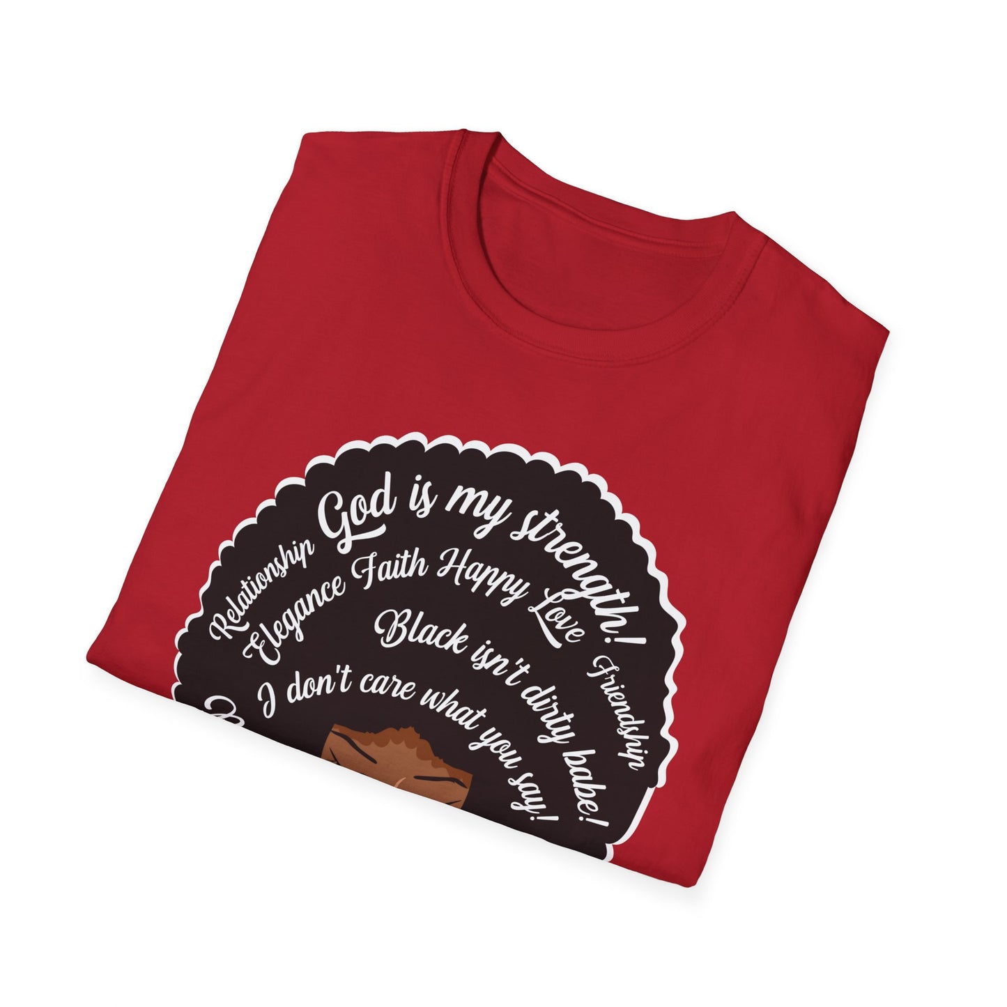 Black Women Glow Different Unisex Softstyle T-Shirt