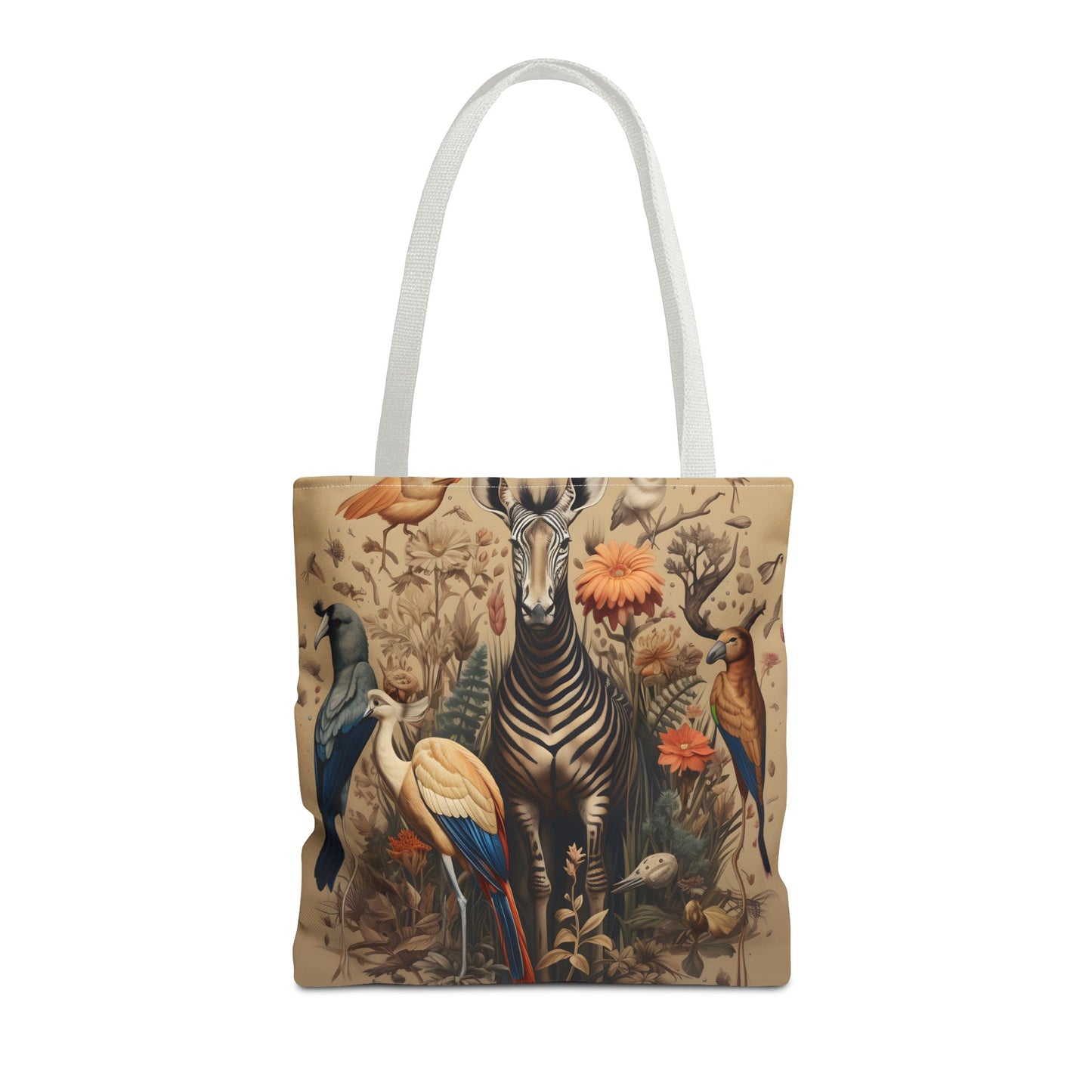 Wildlife Art Tote Bag, Eco-Friendly Shopper, Animal Print Handbag, Nature-Lover Gift, Colorful Summer Accessory