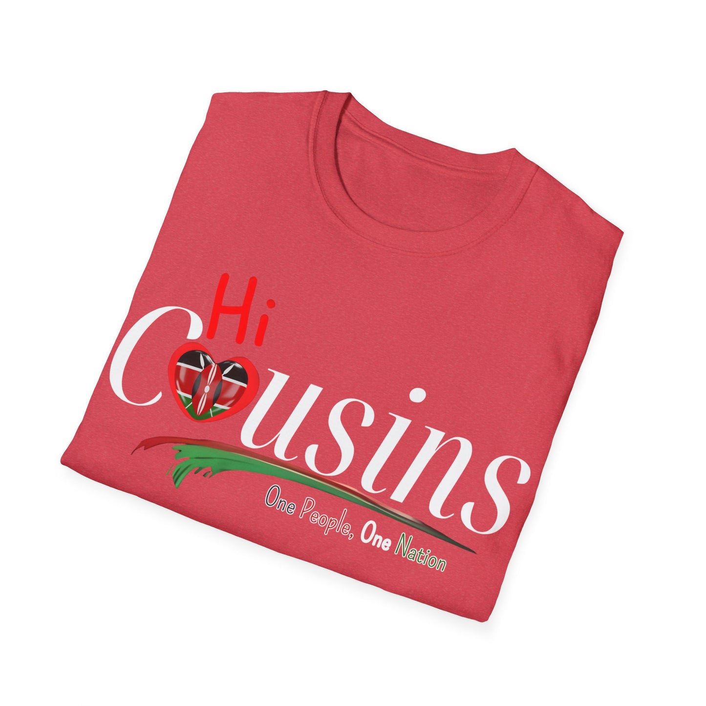 Hi Cousins one people Graphic T-Shirt, Unisex Softstyle Tee, Family Reunion Shirt, Cousin Gift, Celebrate Togetherness