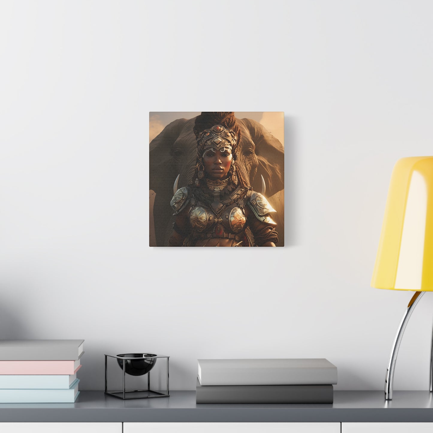 Adventurous Spirit Canvas Wall Art – Powerful Afrocentric Wall Decor, Ethnic Warrior Artwork, Home Decor, Unique Gift, Modern Art Piece, Living Room Decor