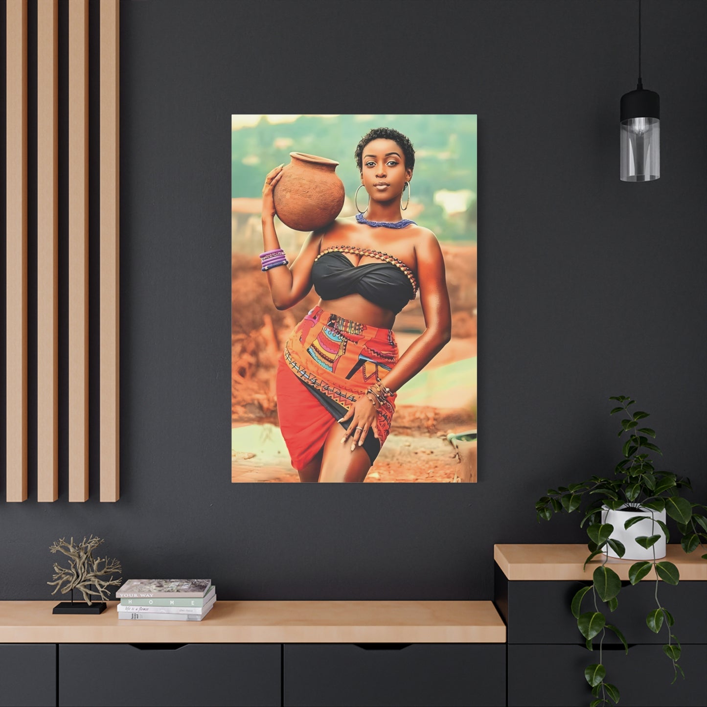 African Tribal Beauty Wall Art - Vibrant Afrocentric Decor, Wall Art for Home, Ethnic Artwork, Modern African Decor, Gift for Culture Lovers