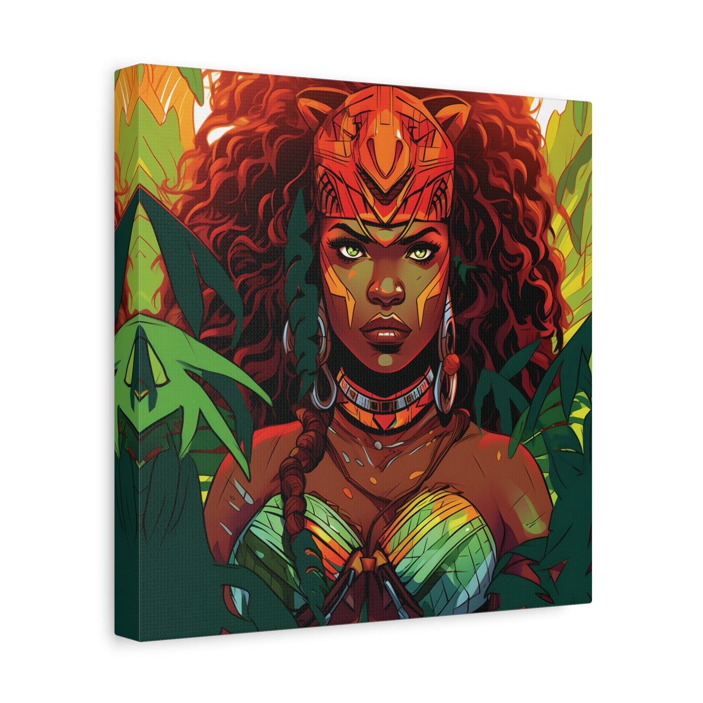 Vibrant Jungle Artwork Canvas, Wall Decor, Home Decoration, Gift for Art Lovers, Boho Aesthetic, Living Room Art