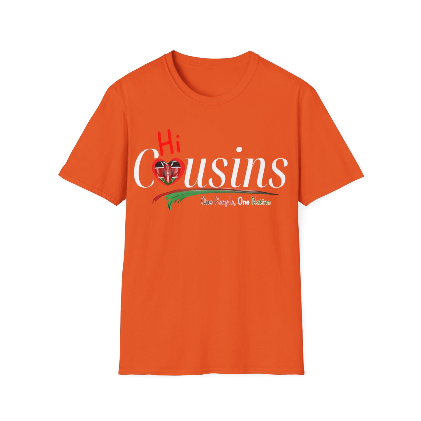 Hi Cousins one people Graphic T-Shirt, Unisex Softstyle Tee, Family Reunion Shirt, Cousin Gift, Celebrate Togetherness