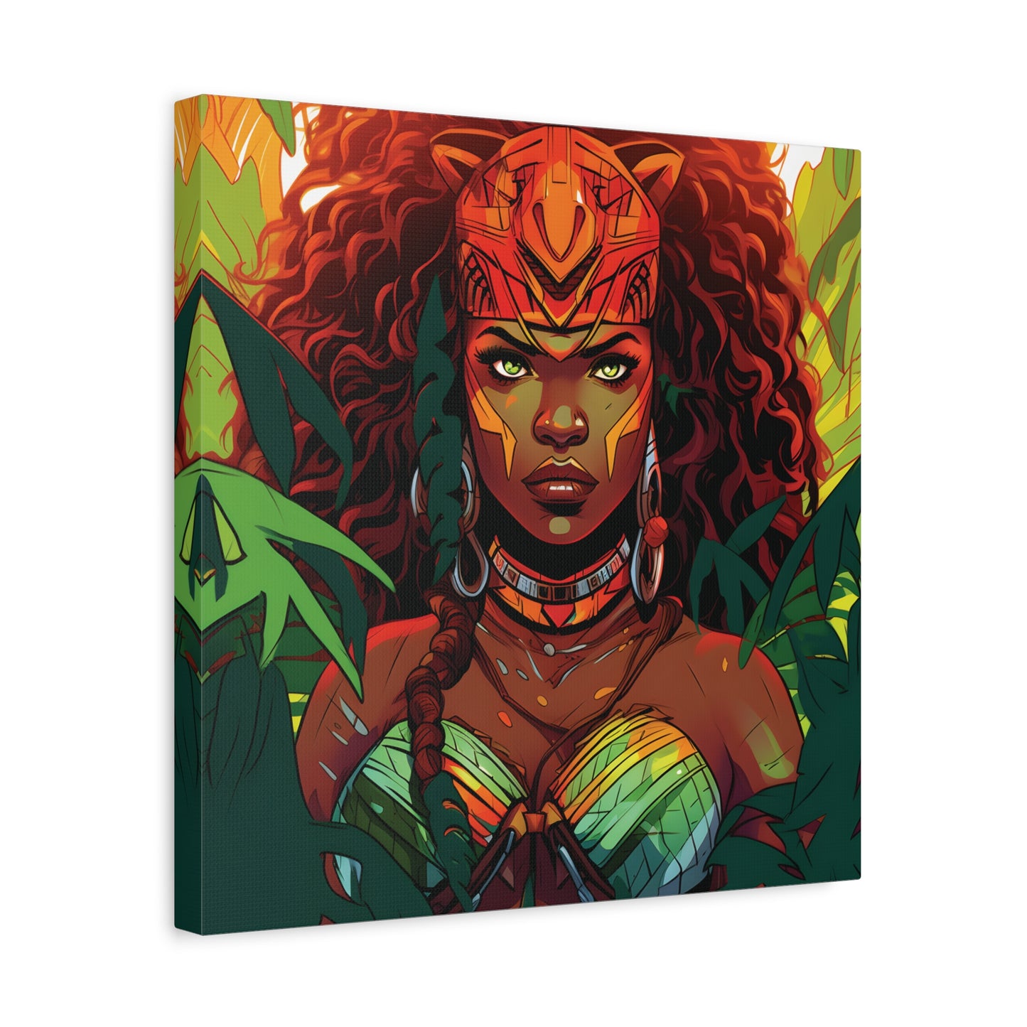 Vibrant Jungle Artwork Canvas, Wall Decor, Home Decoration, Gift for Art Lovers, Boho Aesthetic, Living Room Art