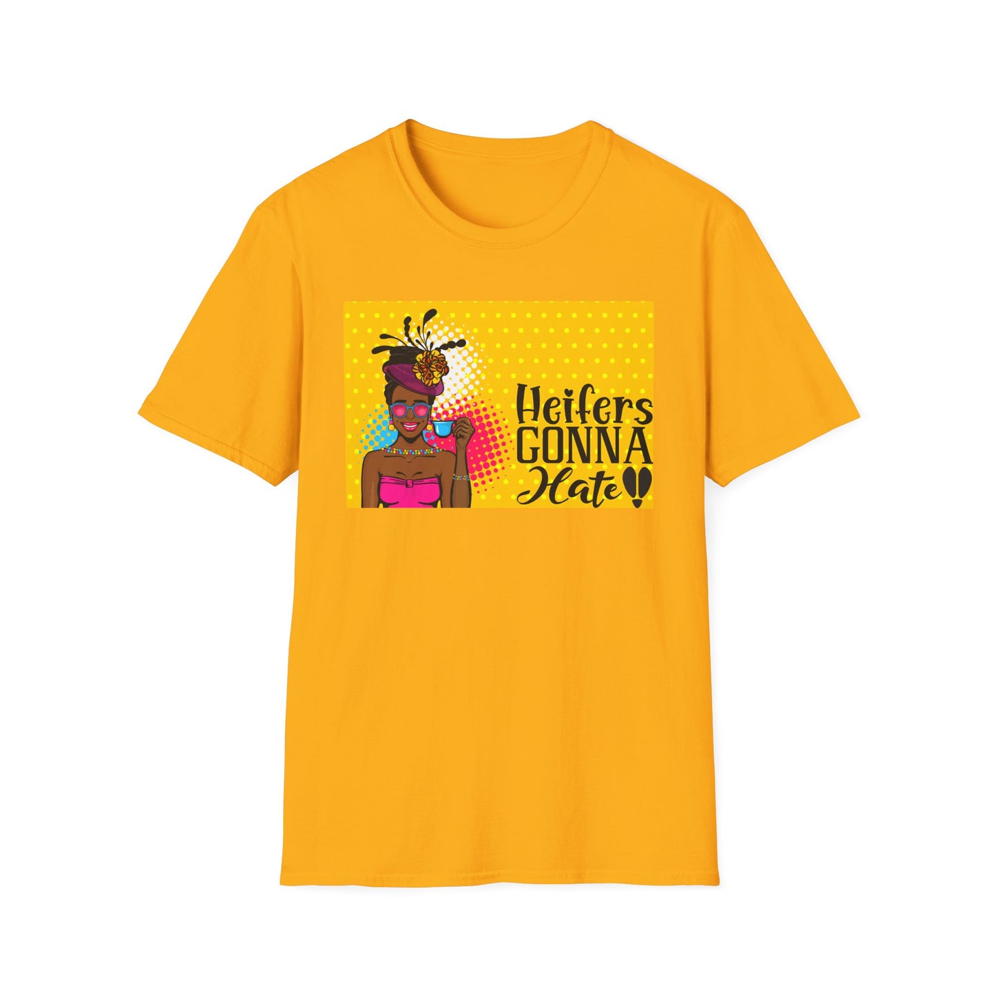 Mama's Heifers Gonna Hate Afro Unisex Softstyle T-Shirt