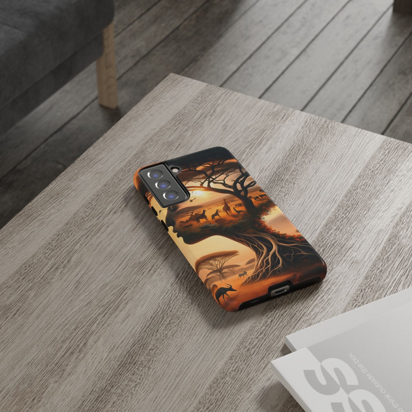 Mother Earth Phone Case – Wildlife Tree Art Design, Nature-Inspired Protective Cover, Eco-Friendly Gift