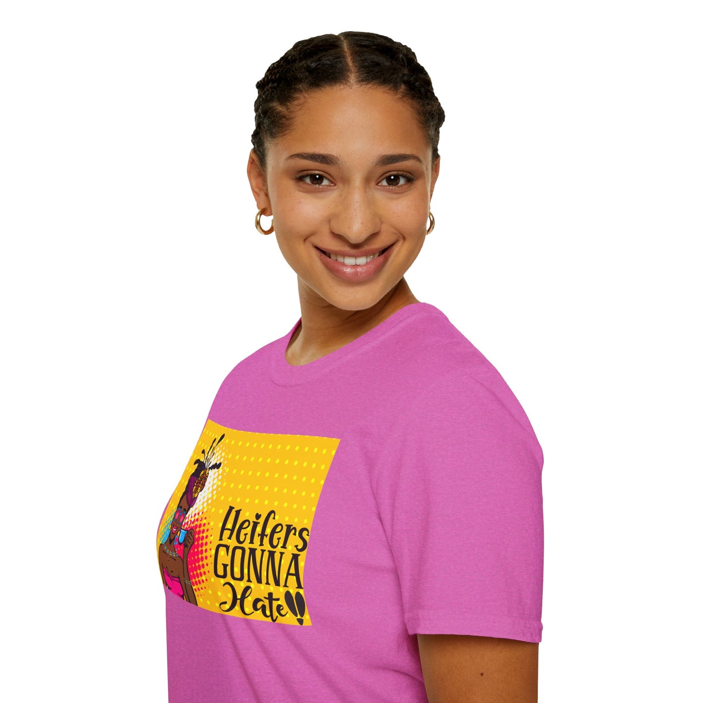 Mama's Heifers Gonna Hate Afro Unisex Softstyle T-Shirt