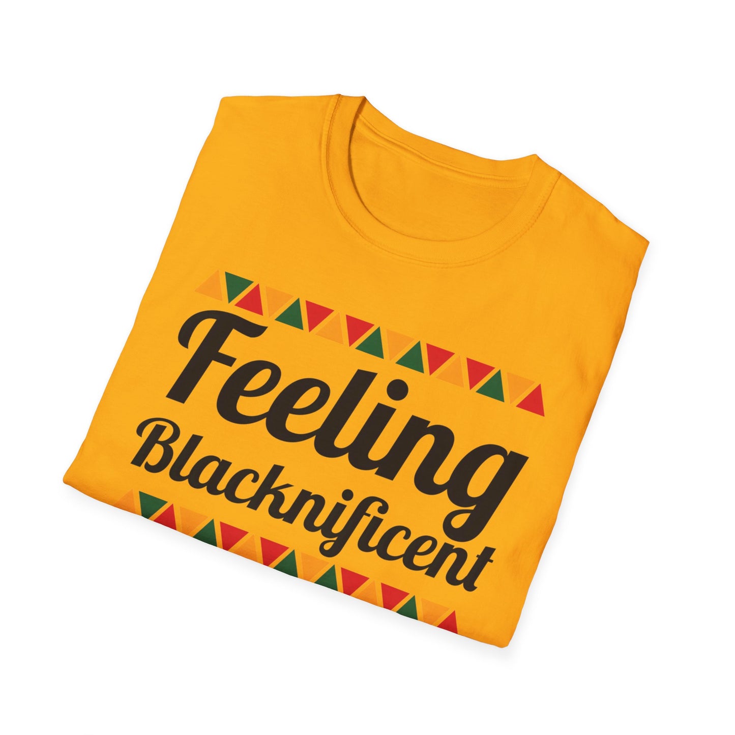 Feeling Blacknificent Afro Unisex Softstyle T-Shirt