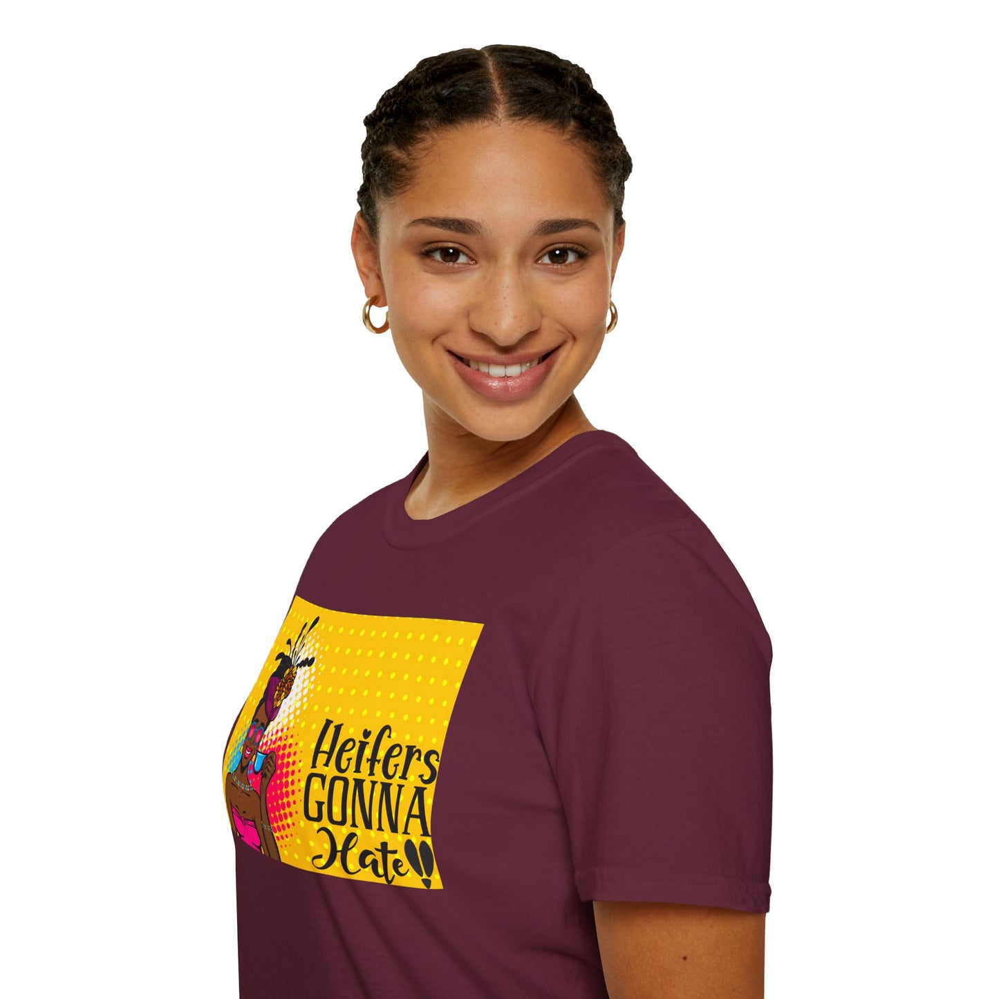 Mama's Heifers Gonna Hate Afro Unisex Softstyle T-Shirt