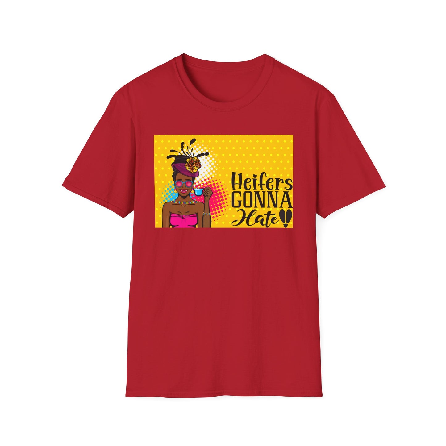 Mama's Heifers Gonna Hate Afro Unisex Softstyle T-Shirt