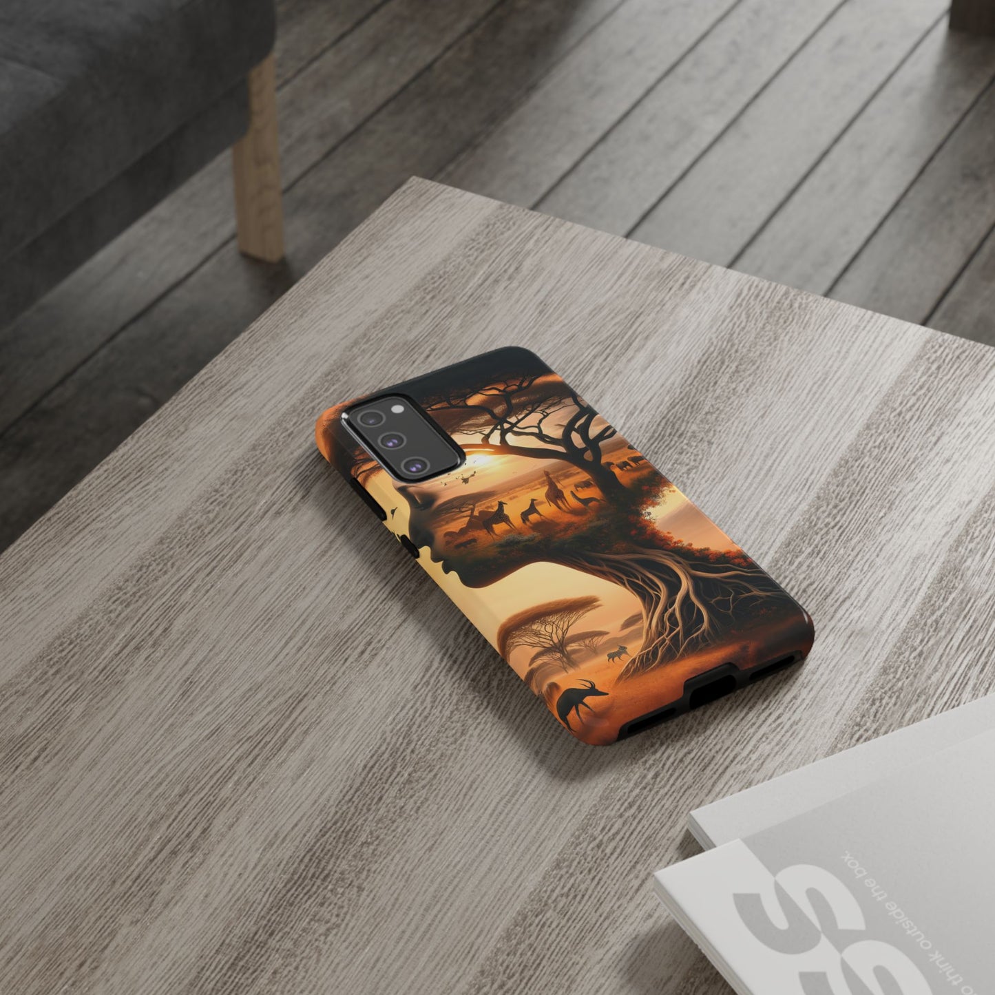 Mother Earth Phone Case – Wildlife Tree Art Design, Nature-Inspired Protective Cover, Eco-Friendly Gift
