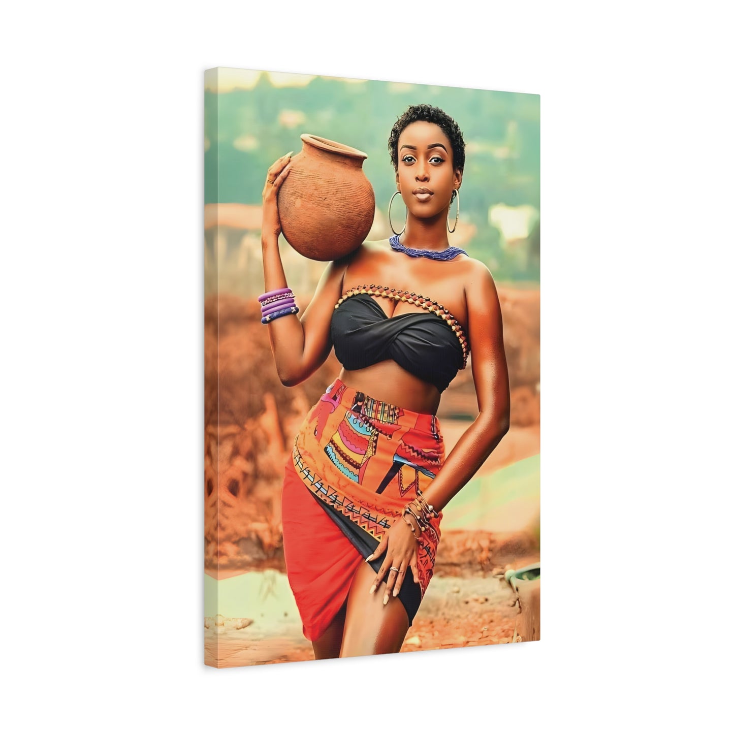 African Tribal Beauty Wall Art - Vibrant Afrocentric Decor, Wall Art for Home, Ethnic Artwork, Modern African Decor, Gift for Culture Lovers