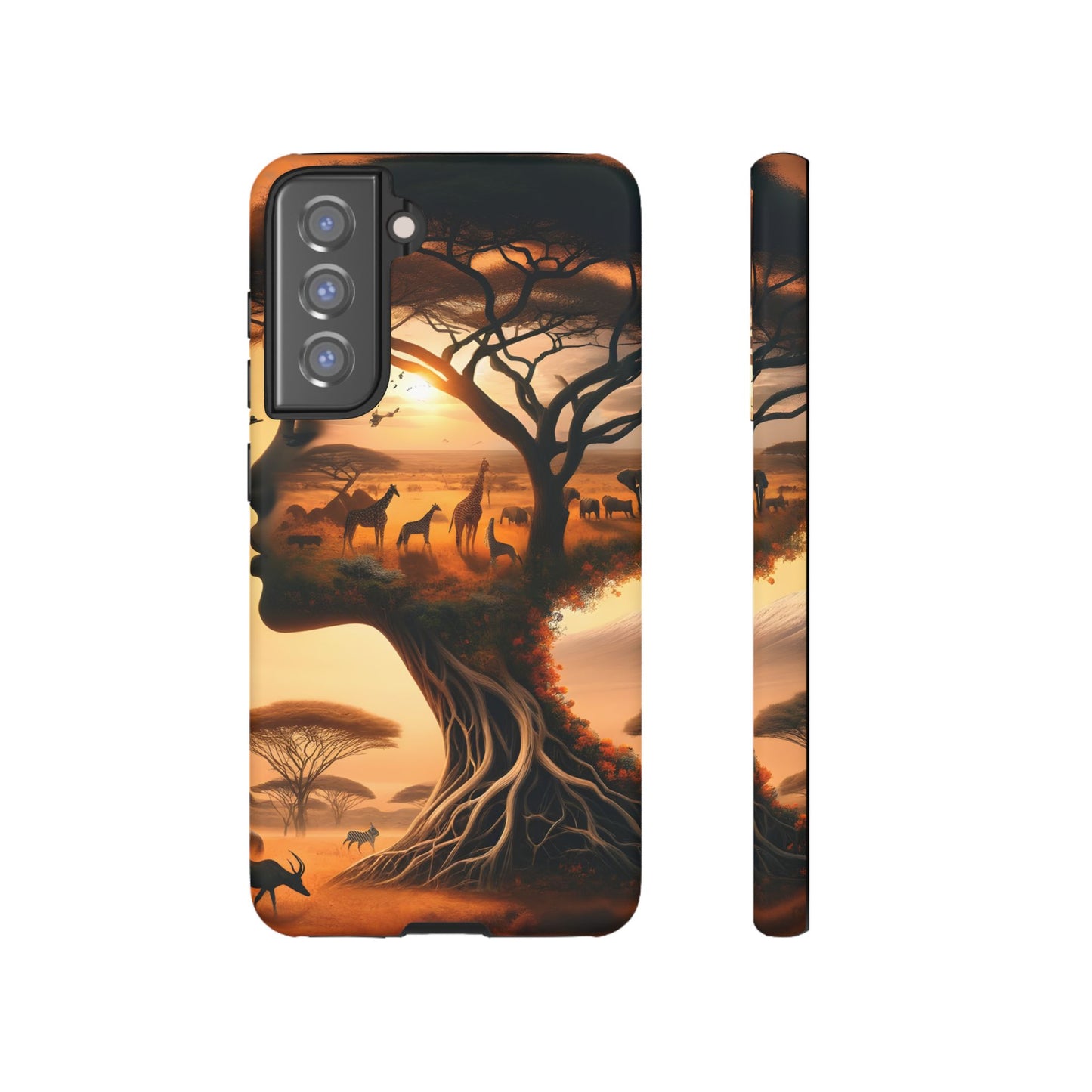 Mother Earth Phone Case – Wildlife Tree Art Design, Nature-Inspired Protective Cover, Eco-Friendly Gift