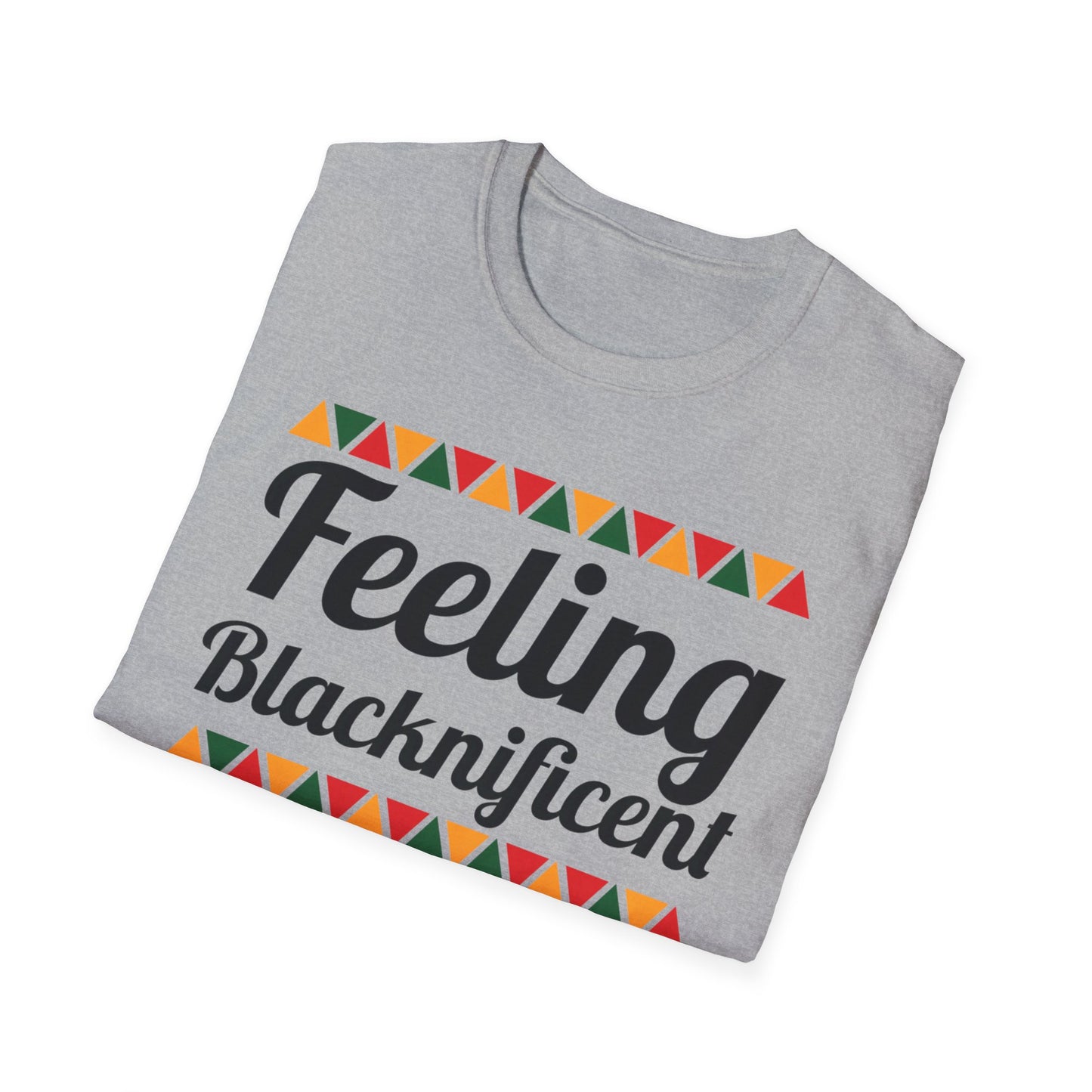 Feeling Blacknificent Afro Unisex Softstyle T-Shirt