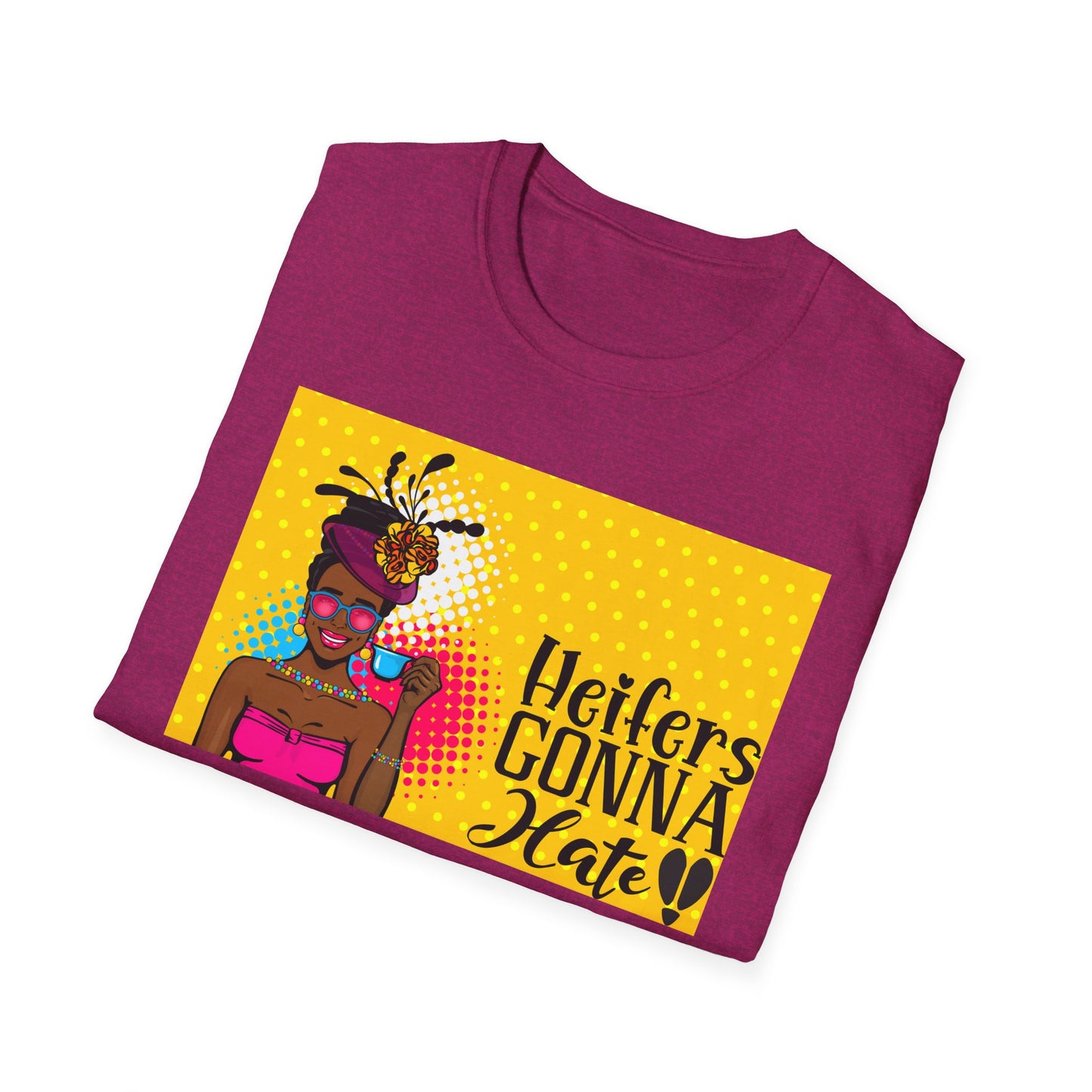 Mama's Heifers Gonna Hate Afro Unisex Softstyle T-Shirt