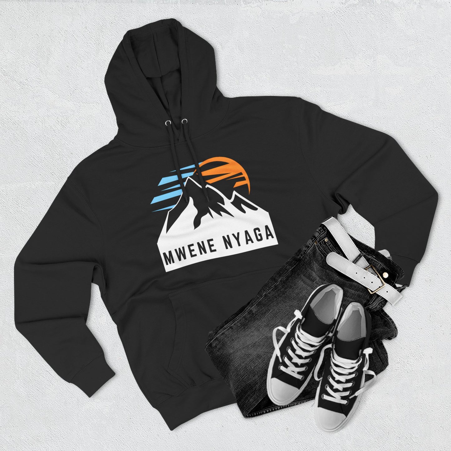 Mountain Sunset Three-Panel Fleece Hoodie - MWENE NYAGA