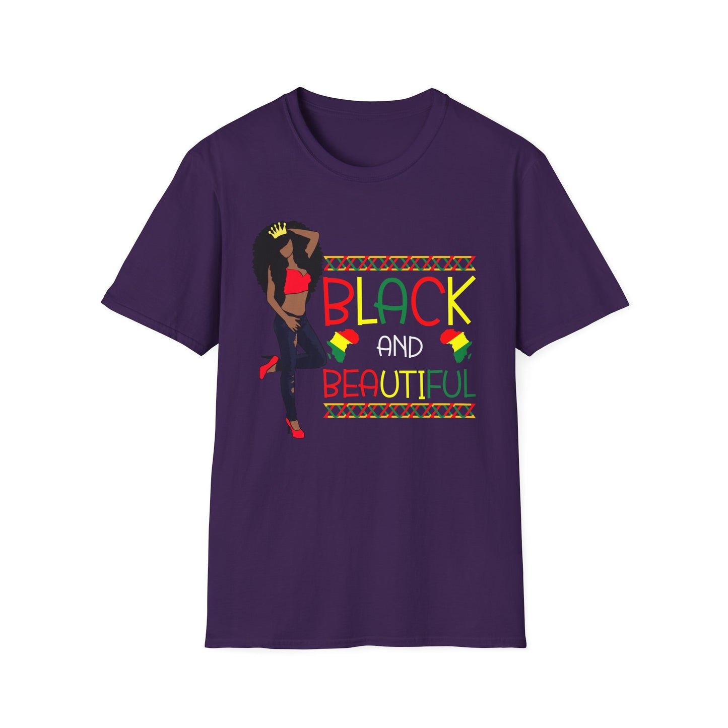 Black And Beautiful Queen Softstyle T-Shirt