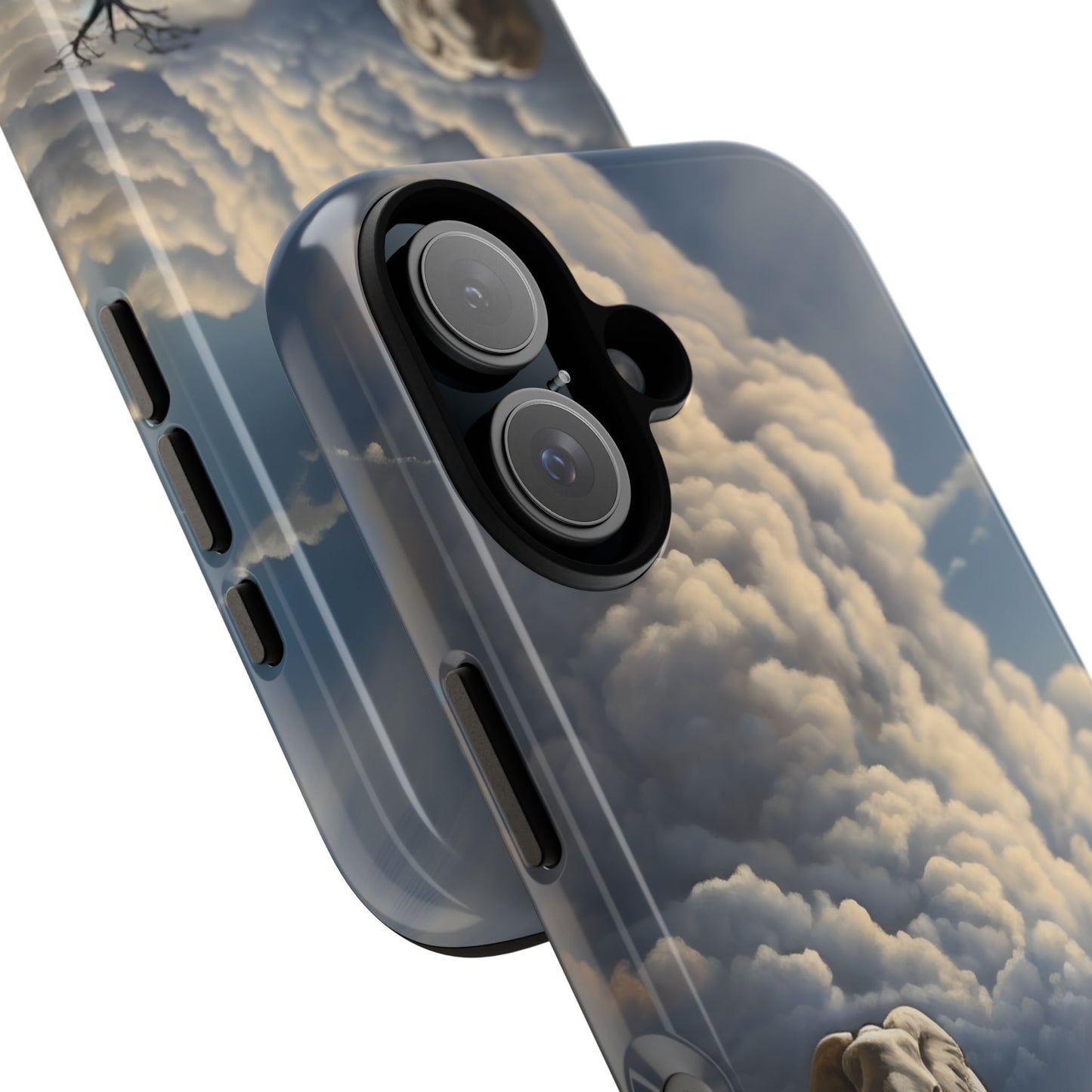 Elephant on Old Road Phone Case – Majestic Wildlife Art with Dramatic Cloud, Nature-Inspired Protective Cover
