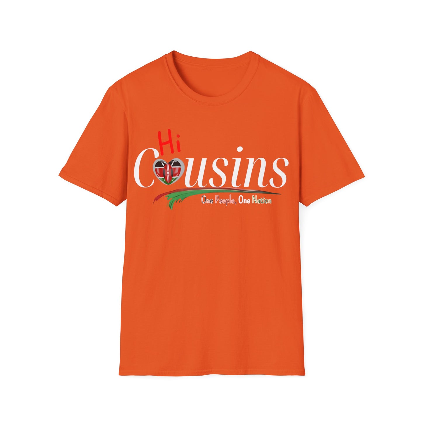 One People Hi Cousin Casual Tee, Family Reunion Shirt, Gift for Cousins, Black Unisex T-Shirt, One People One Nation Clothing