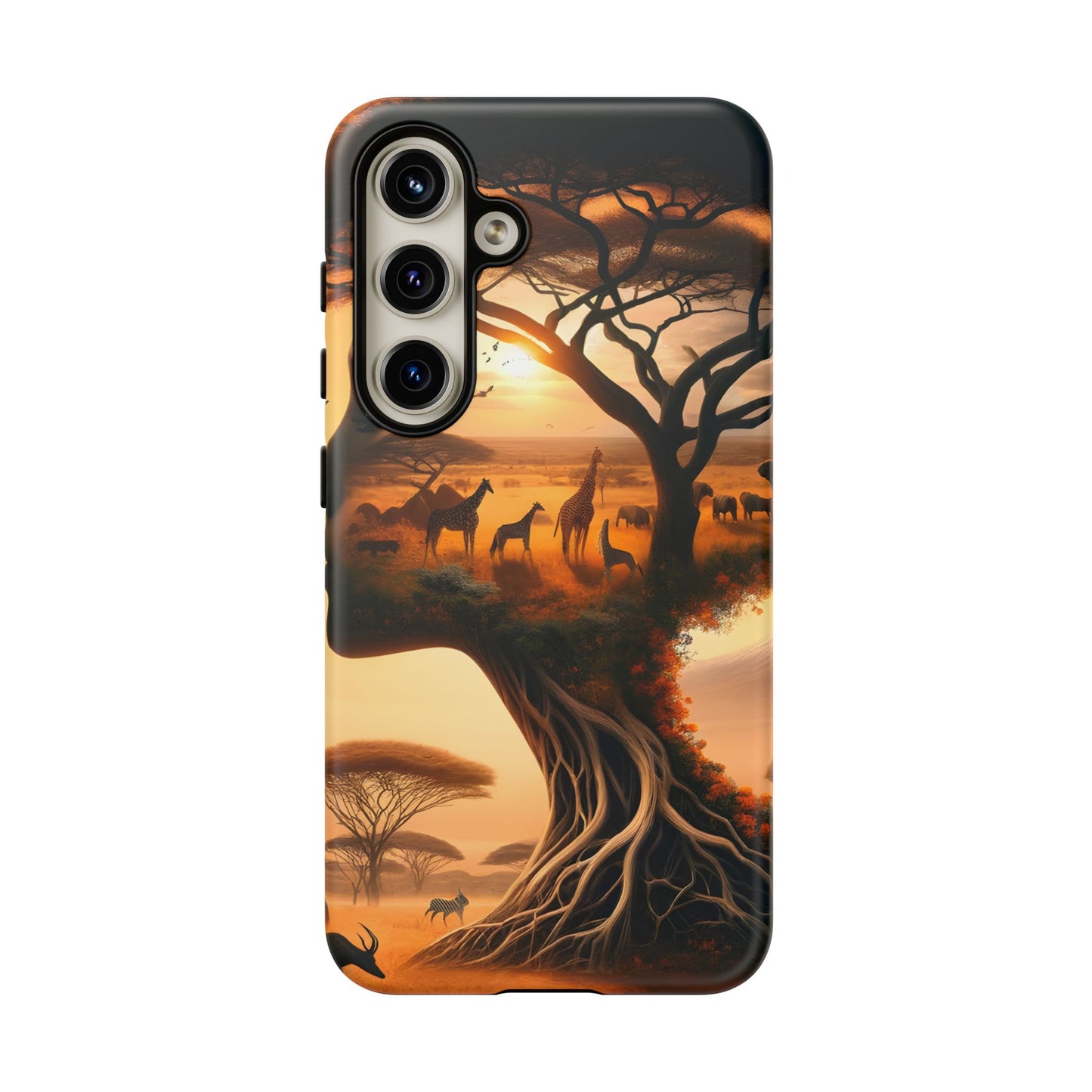 Mother Earth Phone Case – Wildlife Tree Art Design, Nature-Inspired Protective Cover, Eco-Friendly Gift