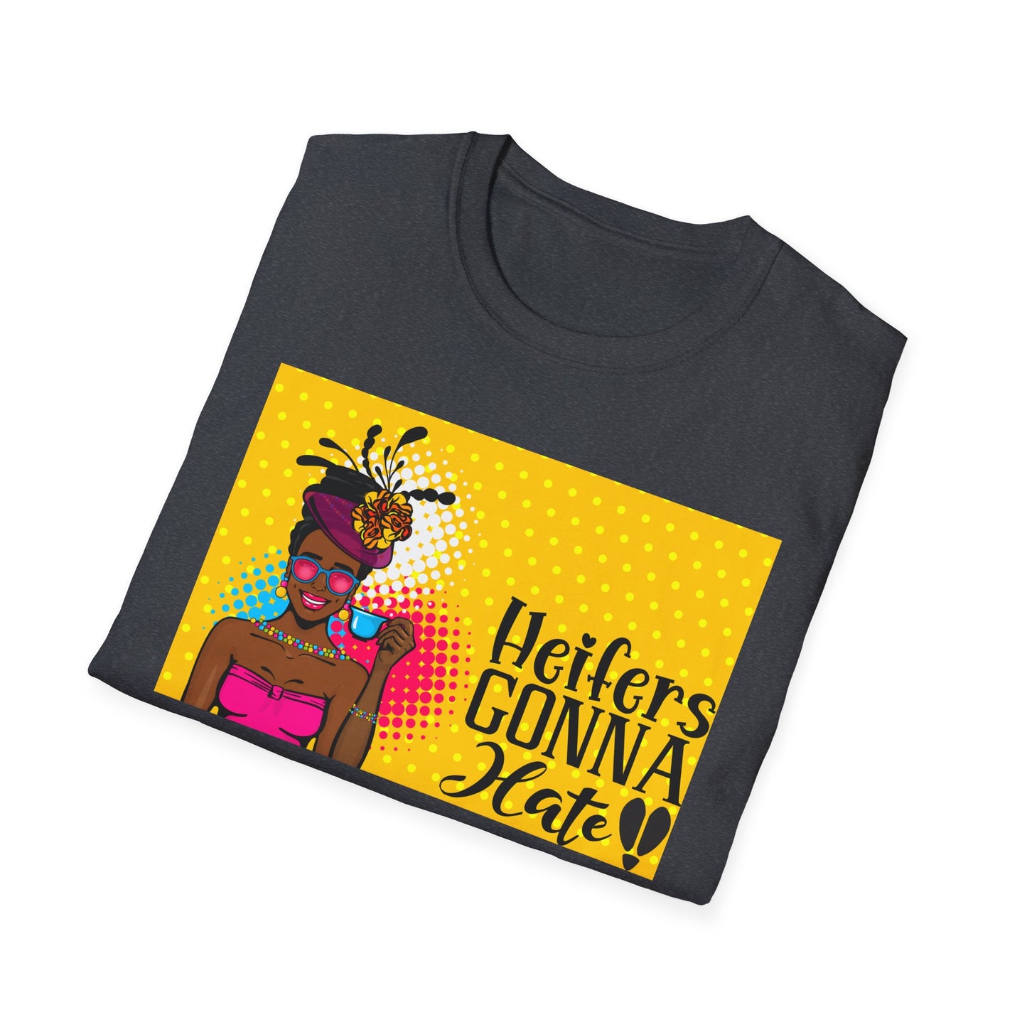Mama's Heifers Gonna Hate Afro Unisex Softstyle T-Shirt