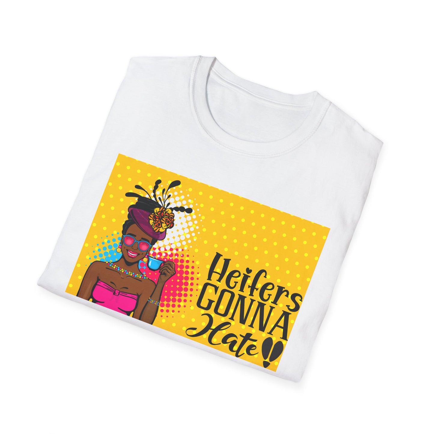 Mama's Heifers Gonna Hate Afro Unisex Softstyle T-Shirt