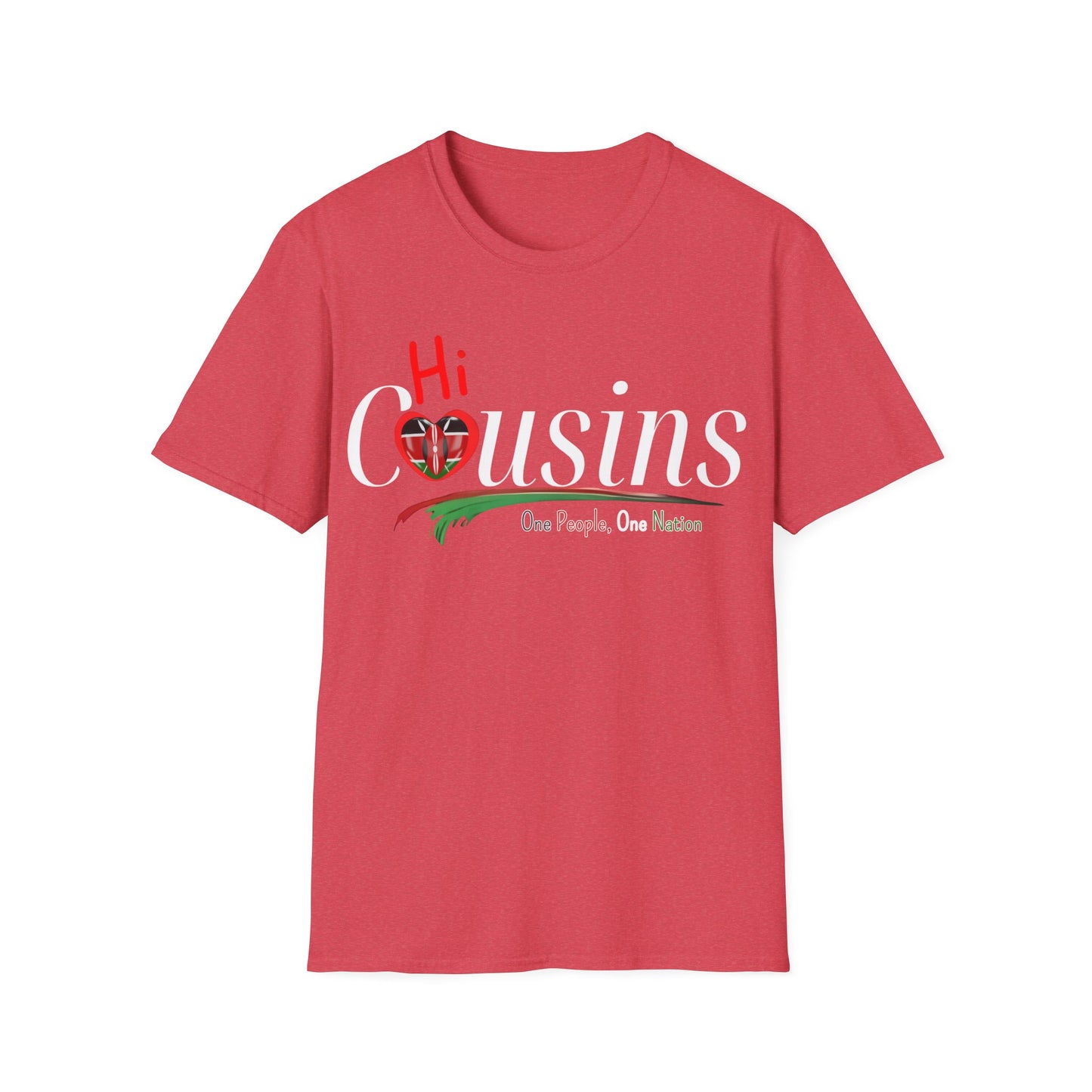 Hi Cousins one people Graphic T-Shirt, Unisex Softstyle Tee, Family Reunion Shirt, Cousin Gift, Celebrate Togetherness