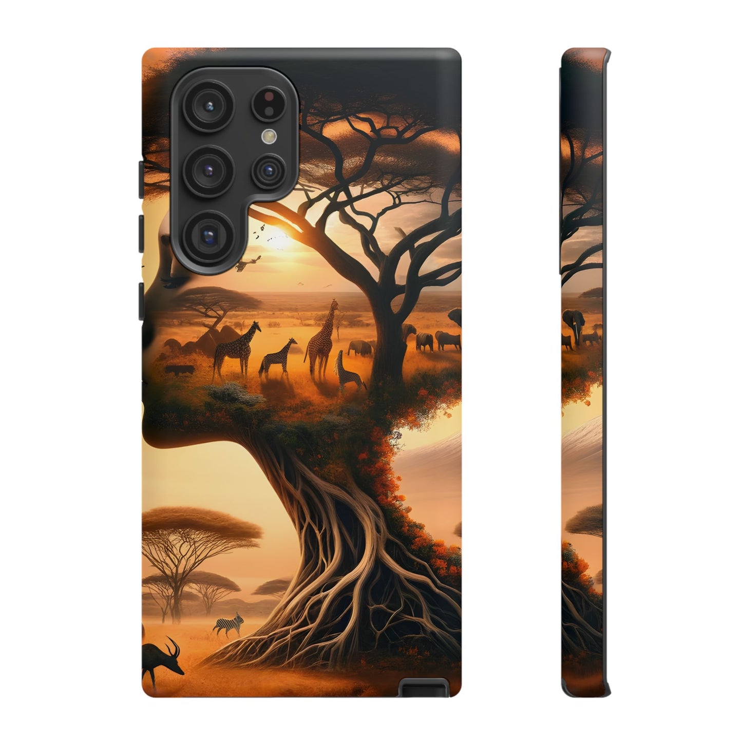 Mother Earth Phone Case – Wildlife Tree Art Design, Nature-Inspired Protective Cover, Eco-Friendly Gift