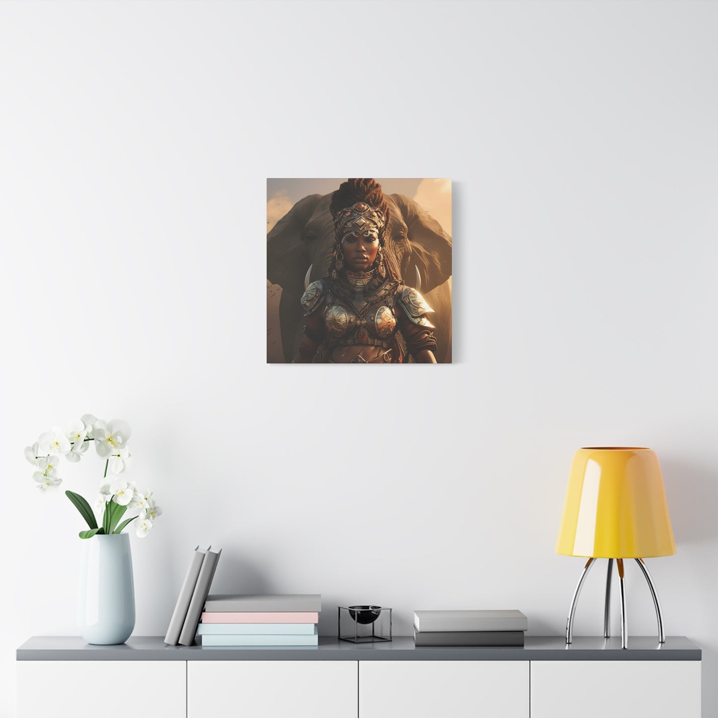 Adventurous Spirit Canvas Wall Art – Powerful Afrocentric Wall Decor, Ethnic Warrior Artwork, Home Decor, Unique Gift, Modern Art Piece, Living Room Decor