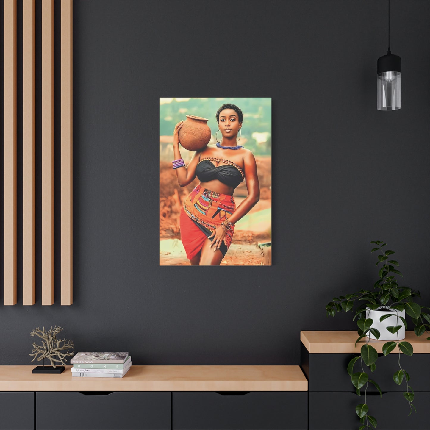 African Tribal Beauty Wall Art - Vibrant Afrocentric Decor, Wall Art for Home, Ethnic Artwork, Modern African Decor, Gift for Culture Lovers