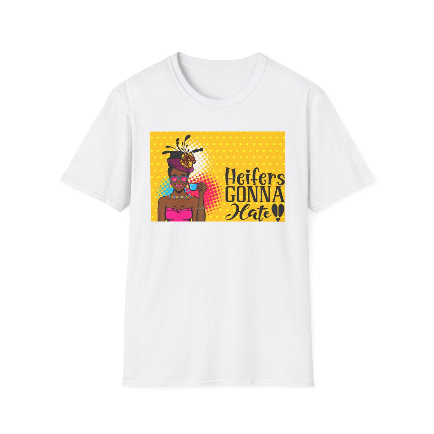 Mama's Heifers Gonna Hate Afro Unisex Softstyle T-Shirt