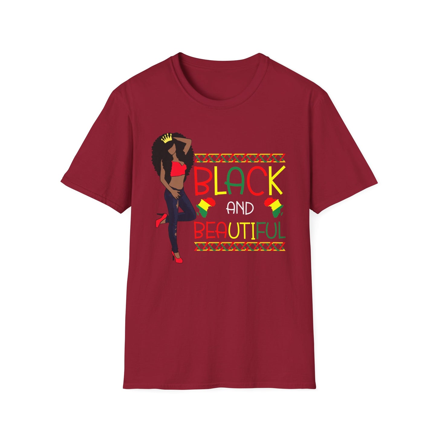 Black And Beautiful Queen Softstyle T-Shirt