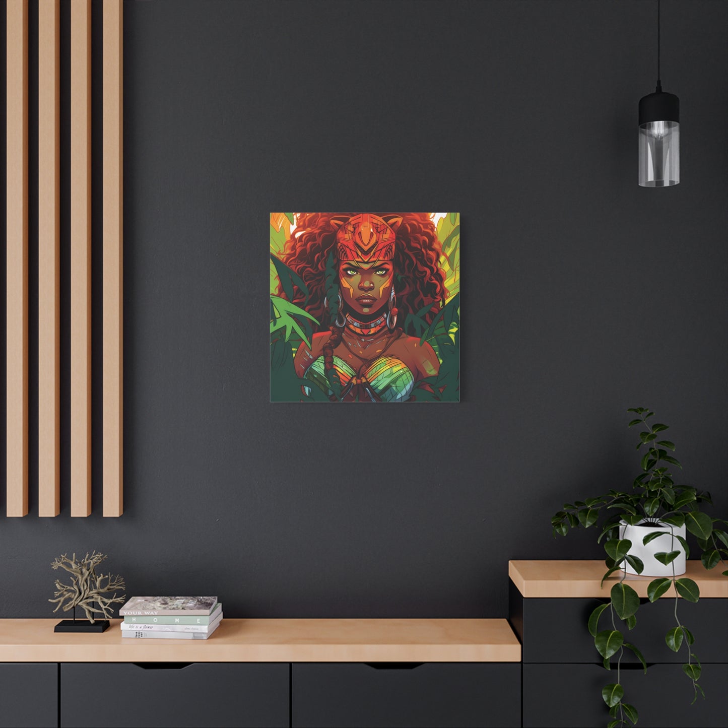 Vibrant Jungle Artwork Canvas, Wall Decor, Home Decoration, Gift for Art Lovers, Boho Aesthetic, Living Room Art