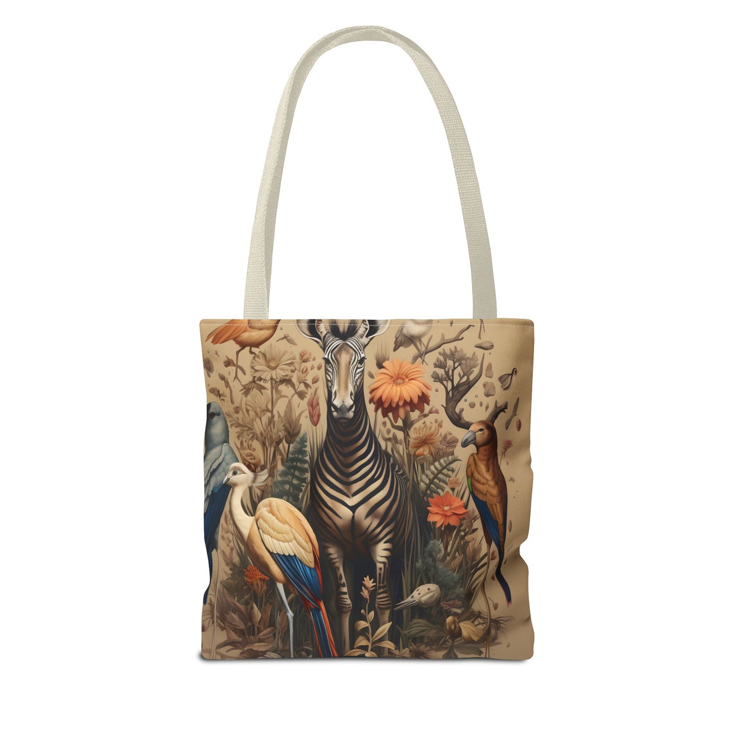 Wildlife Art Tote Bag, Eco-Friendly Shopper, Animal Print Handbag, Nature-Lover Gift, Colorful Summer Accessory