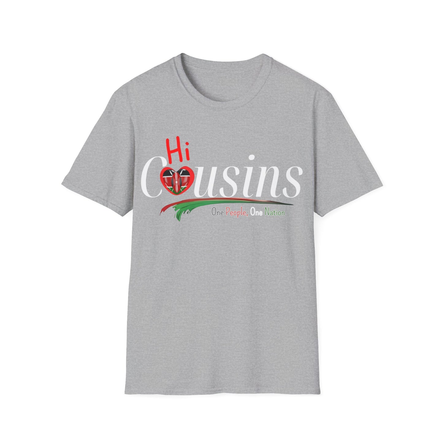 Hi Cousins one people Graphic T-Shirt, Unisex Softstyle Tee, Family Reunion Shirt, Cousin Gift, Celebrate Togetherness
