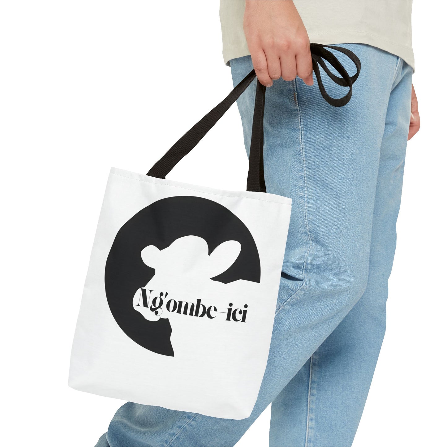 Ngombe-ici Chic Cow Print Tote Bag, Stylish Eco-Friendly Bag, Great for Shopping, Travel, Gifts, and Everyday Use