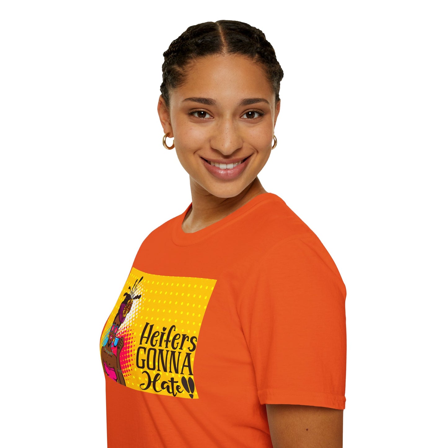Mama's Heifers Gonna Hate Afro Unisex Softstyle T-Shirt