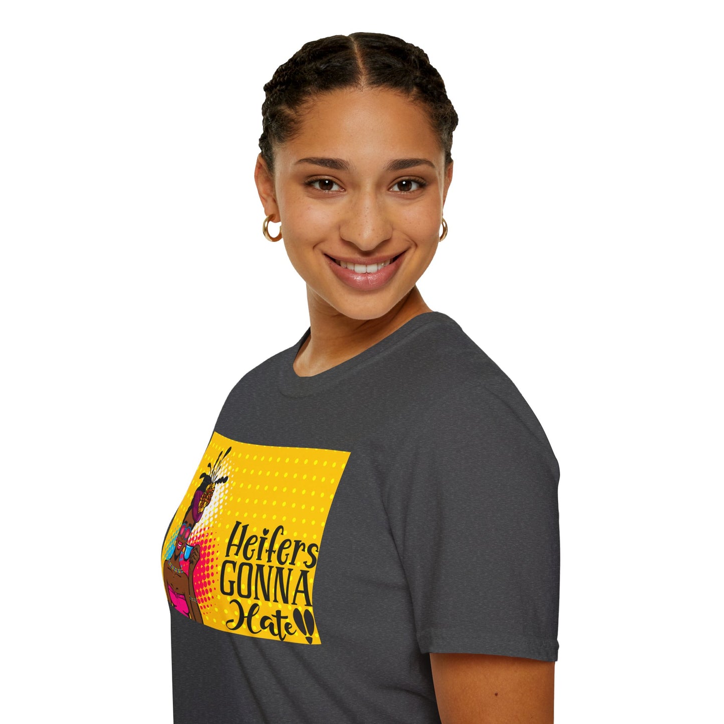 Mama's Heifers Gonna Hate Afro Unisex Softstyle T-Shirt