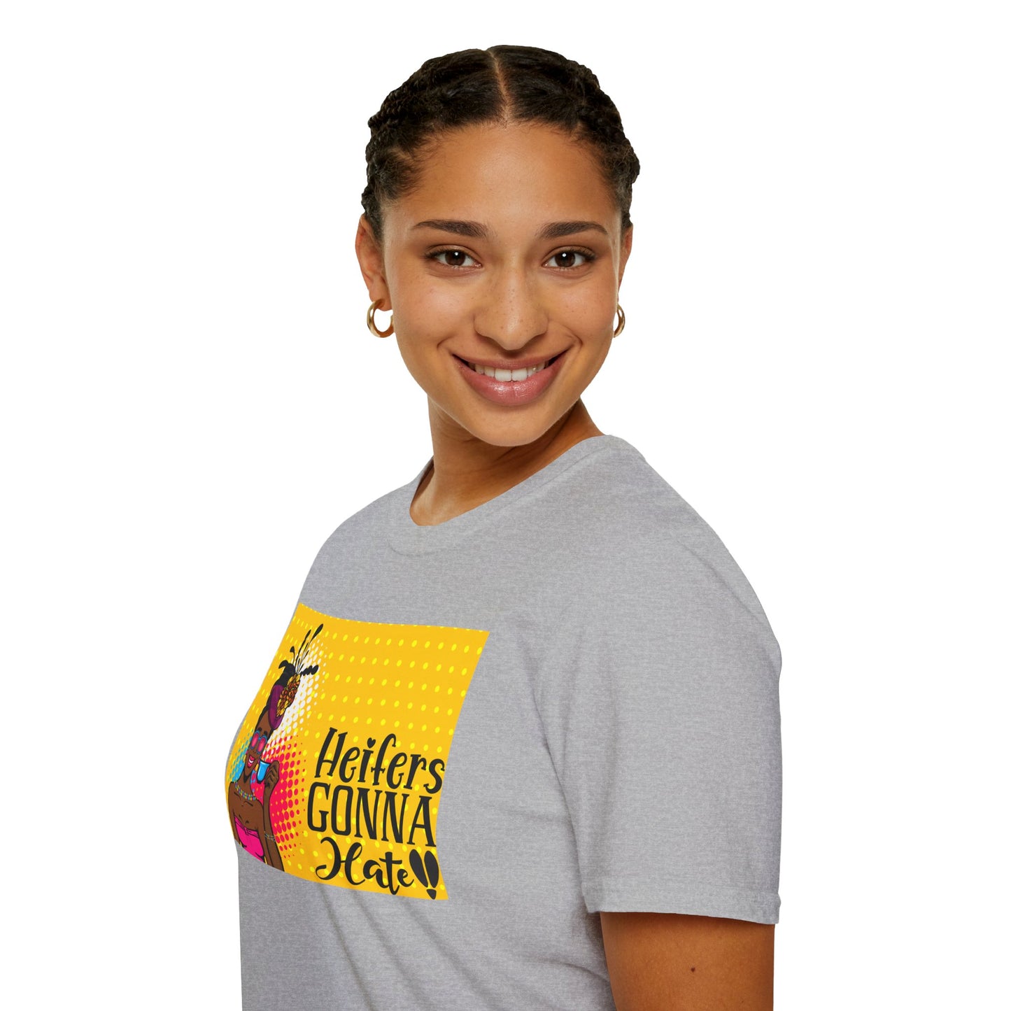 Mama's Heifers Gonna Hate Afro Unisex Softstyle T-Shirt