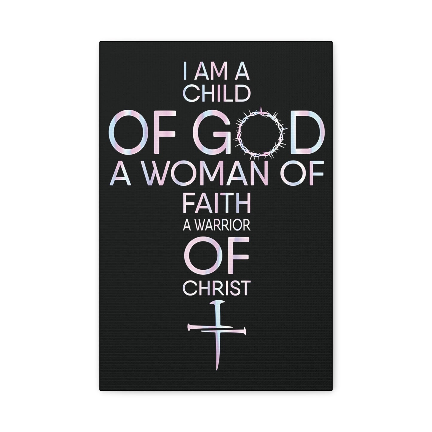 Child of God, Inspirational Wall Art Canvas Print, Christian Home Decor, Faith Journey Decor, Religious Gift, Church Wall Hanging, Motivational Artwork