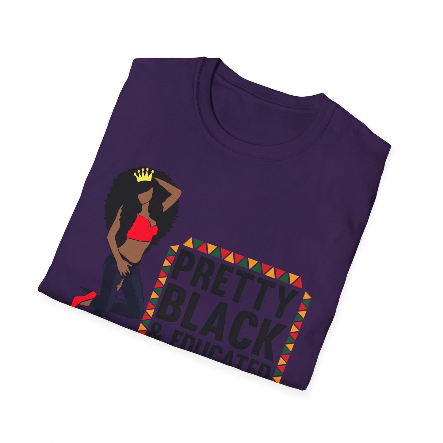 Pretty Black and Educated Black Queen Softstyle T-Shirt