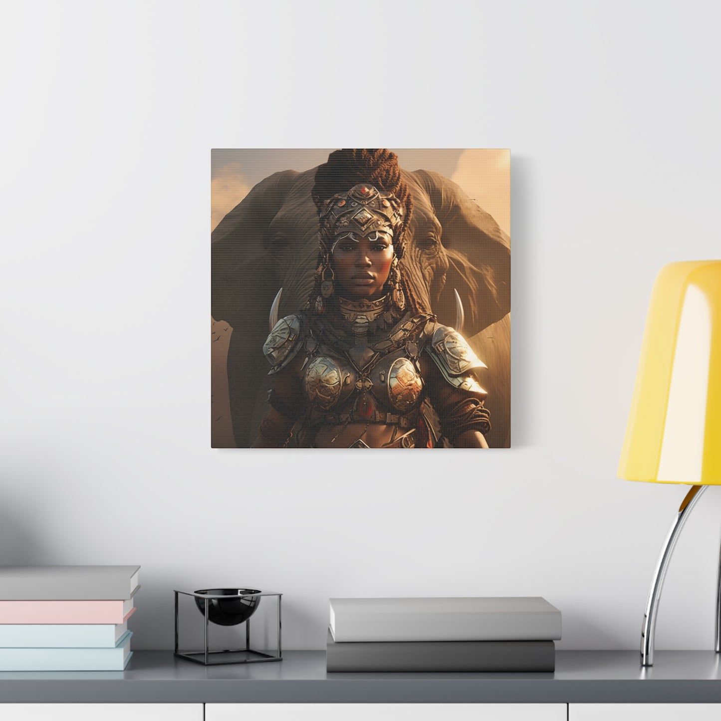 Adventurous Spirit Canvas Wall Art – Powerful Afrocentric Wall Decor, Ethnic Warrior Artwork, Home Decor, Unique Gift, Modern Art Piece, Living Room Decor