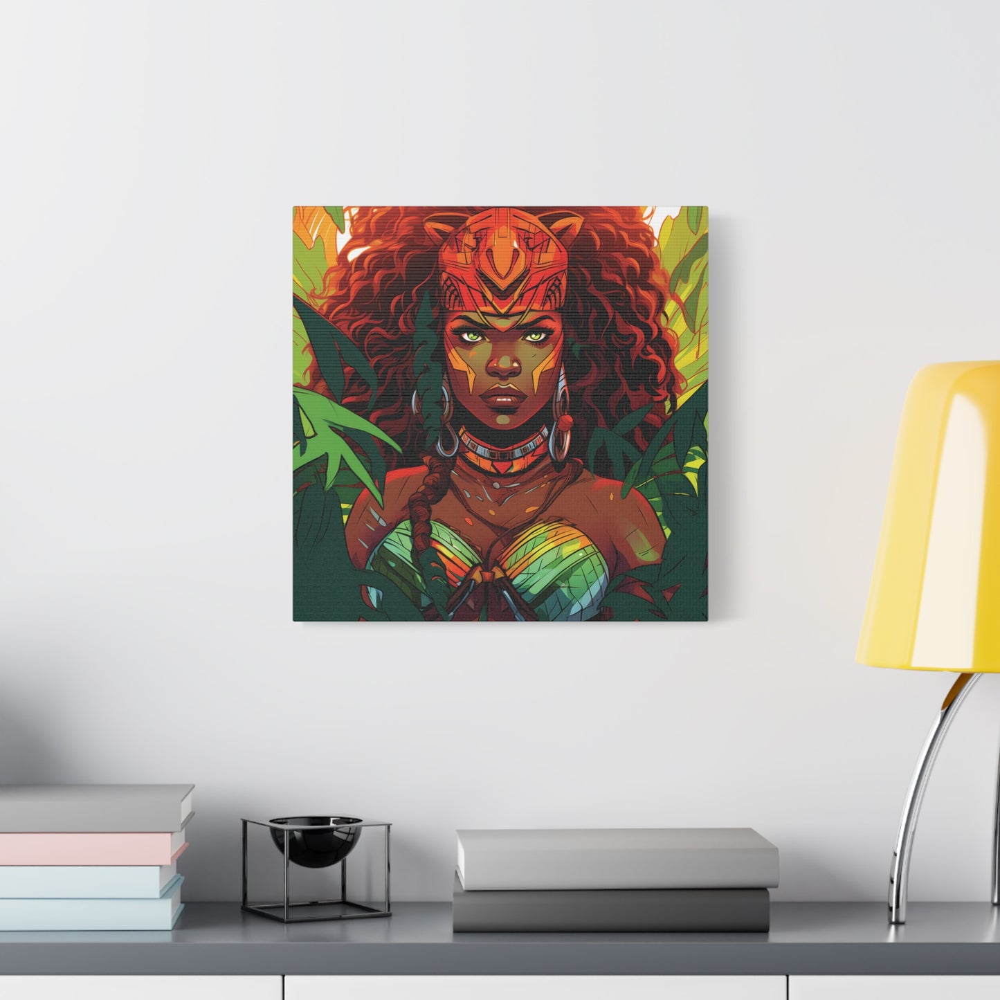 Vibrant Jungle Artwork Canvas, Wall Decor, Home Decoration, Gift for Art Lovers, Boho Aesthetic, Living Room Art